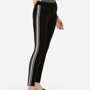 Express Black Side Stripe Stretch Skinny Pants